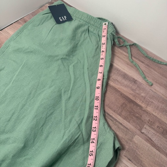 Women’s XL wide leg pull-on Linen Pants Gap light pale sage green *sku186 - Picture 4 of 13